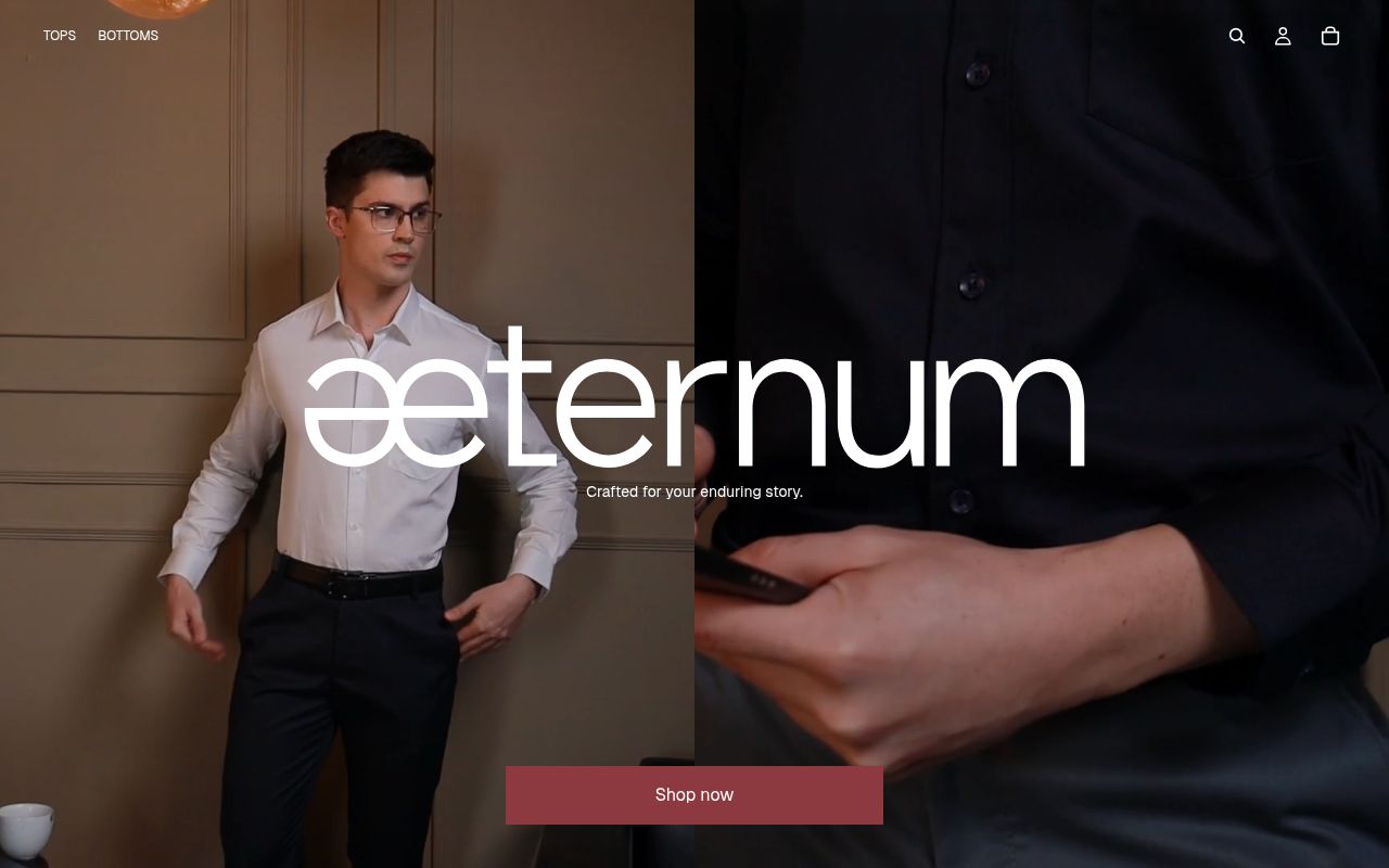 Screenshot of Aeternum — Premium Shopify Storefront